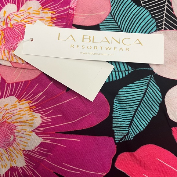 La Blanca MULTI IN FULL BLOOM Lace Front Tunic Dress Swim Cover Up Size S . - Picture 6 of 9